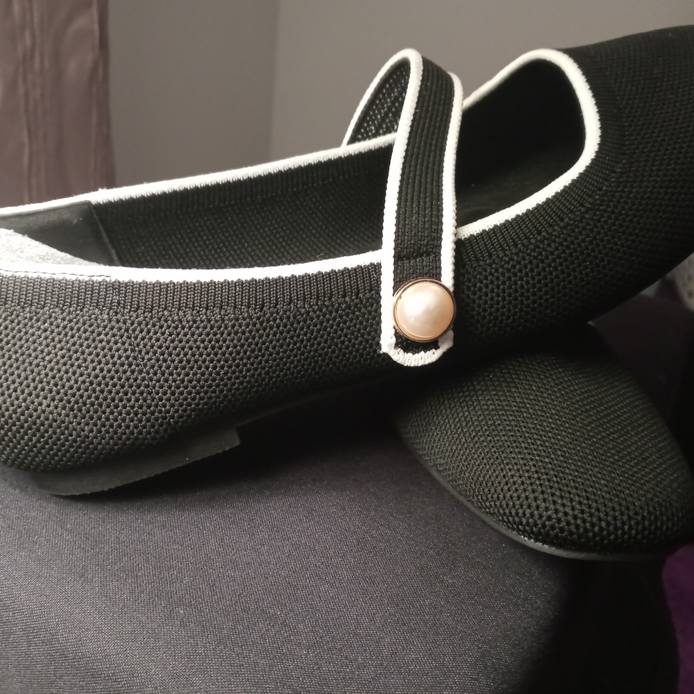 Cuccoo Black Loafers with White Trim